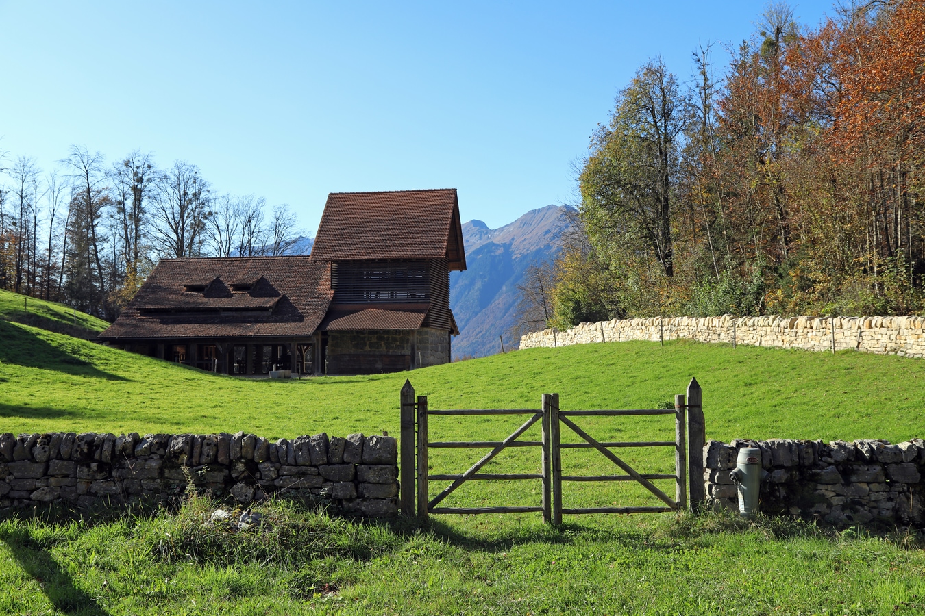 Old swiss tilery in autumn. View of the Alps. Municipality of Hofstetten bei Brienz, canton of Bern, Switzerland. AdobeStock_1122217041_balakate.jpeg